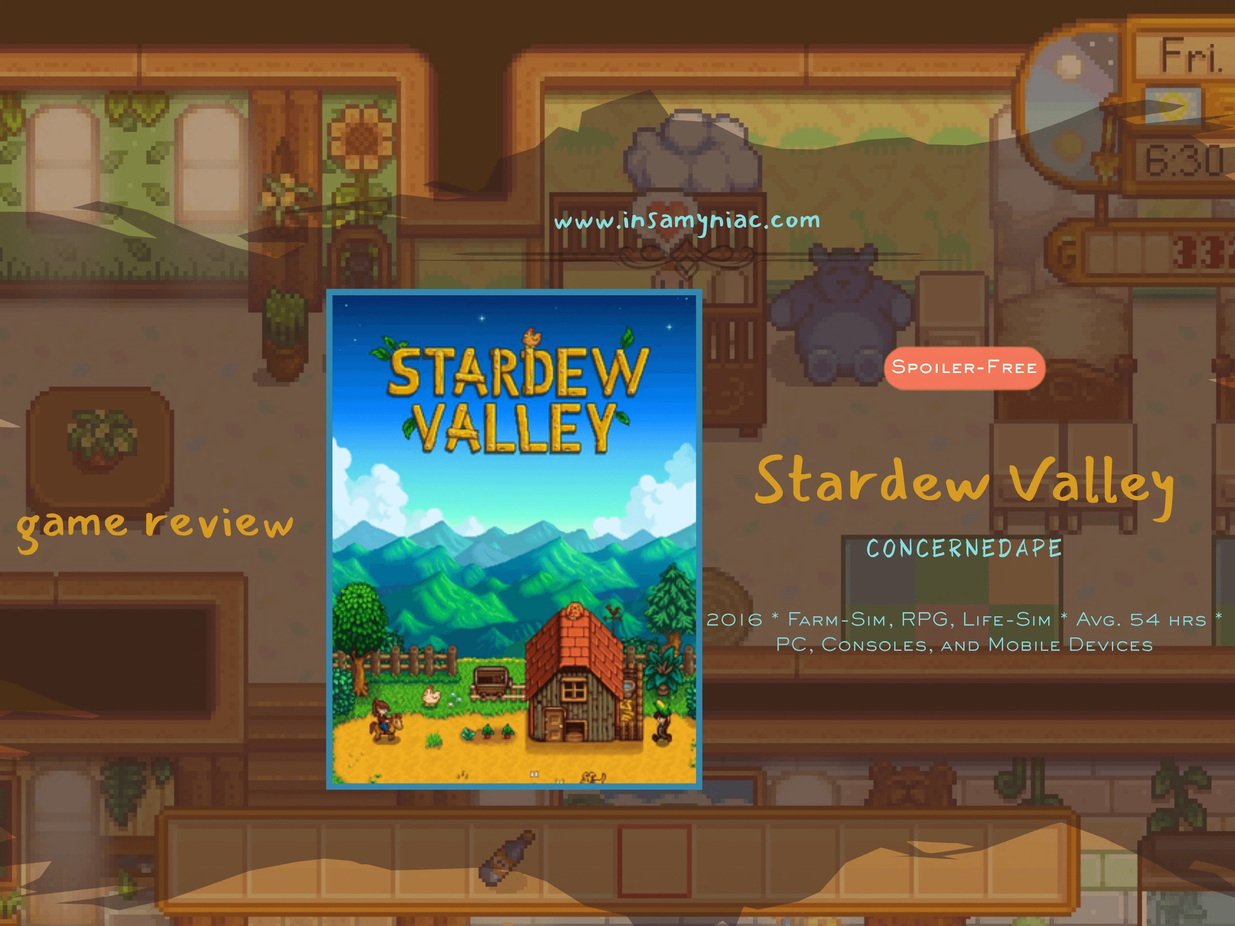 Stardew Valley Game Review (ConcernedApe, PC) 8 Stardew Valley game review header image