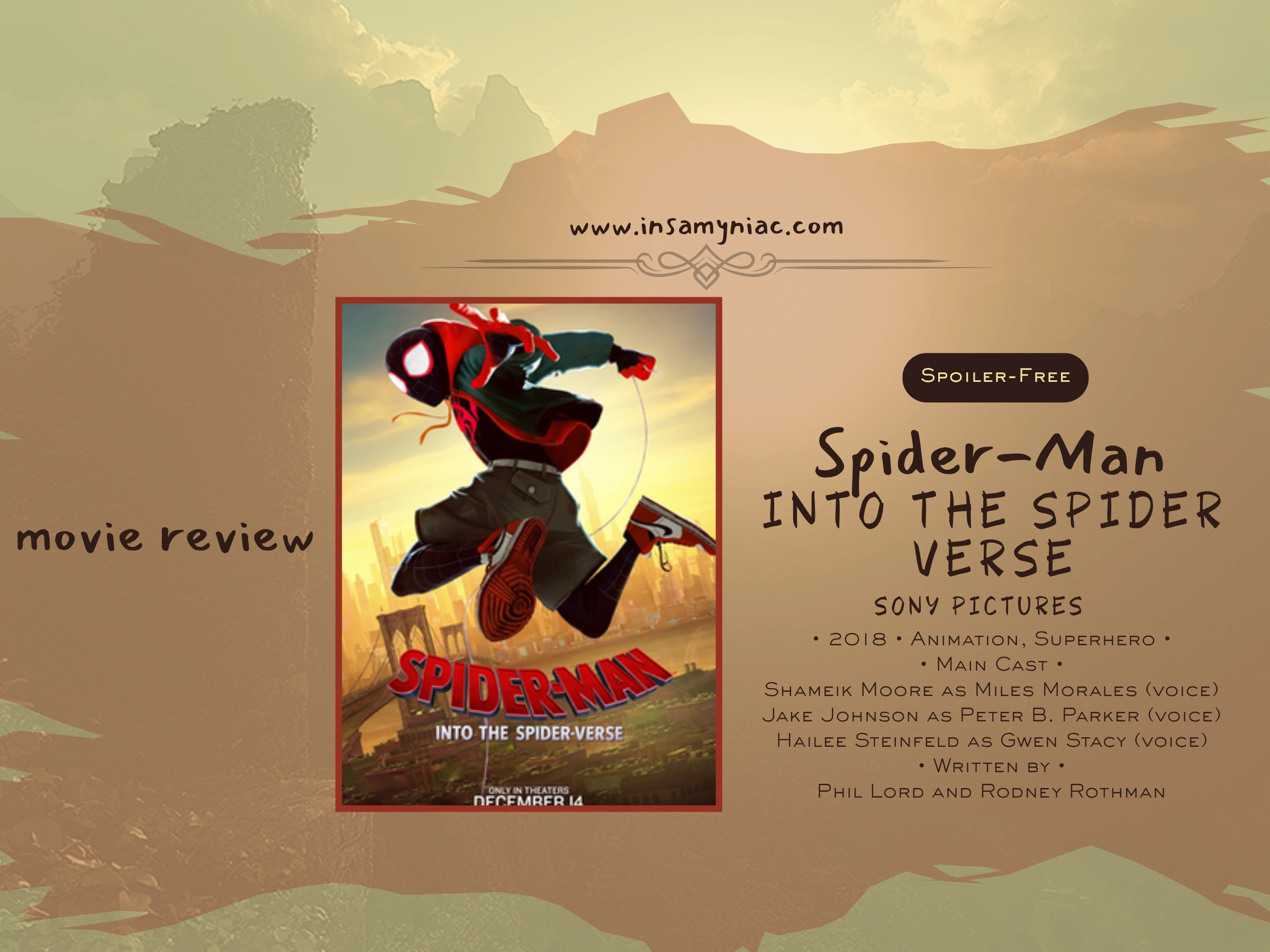 Into The Spider-Verse Movie Review (Sony Pictures, 2018) 1 Into The Spider-Verse Movie Review