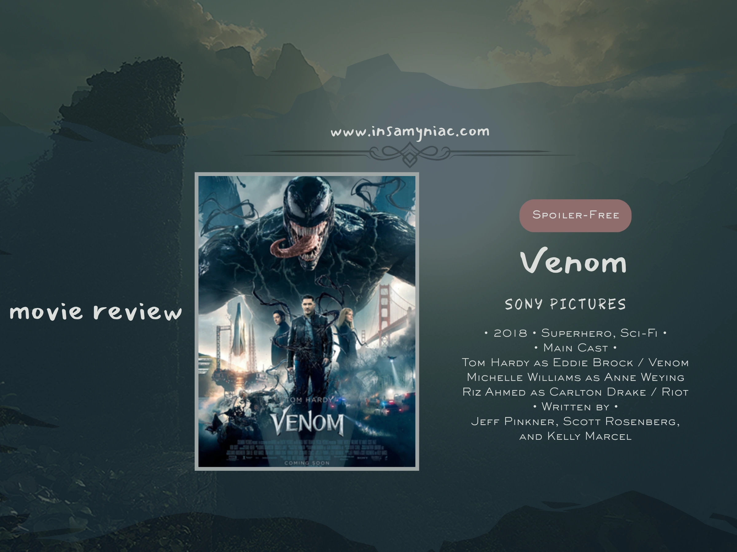 Venom Movie Review (Sony Pictures, 2018) 1 venom