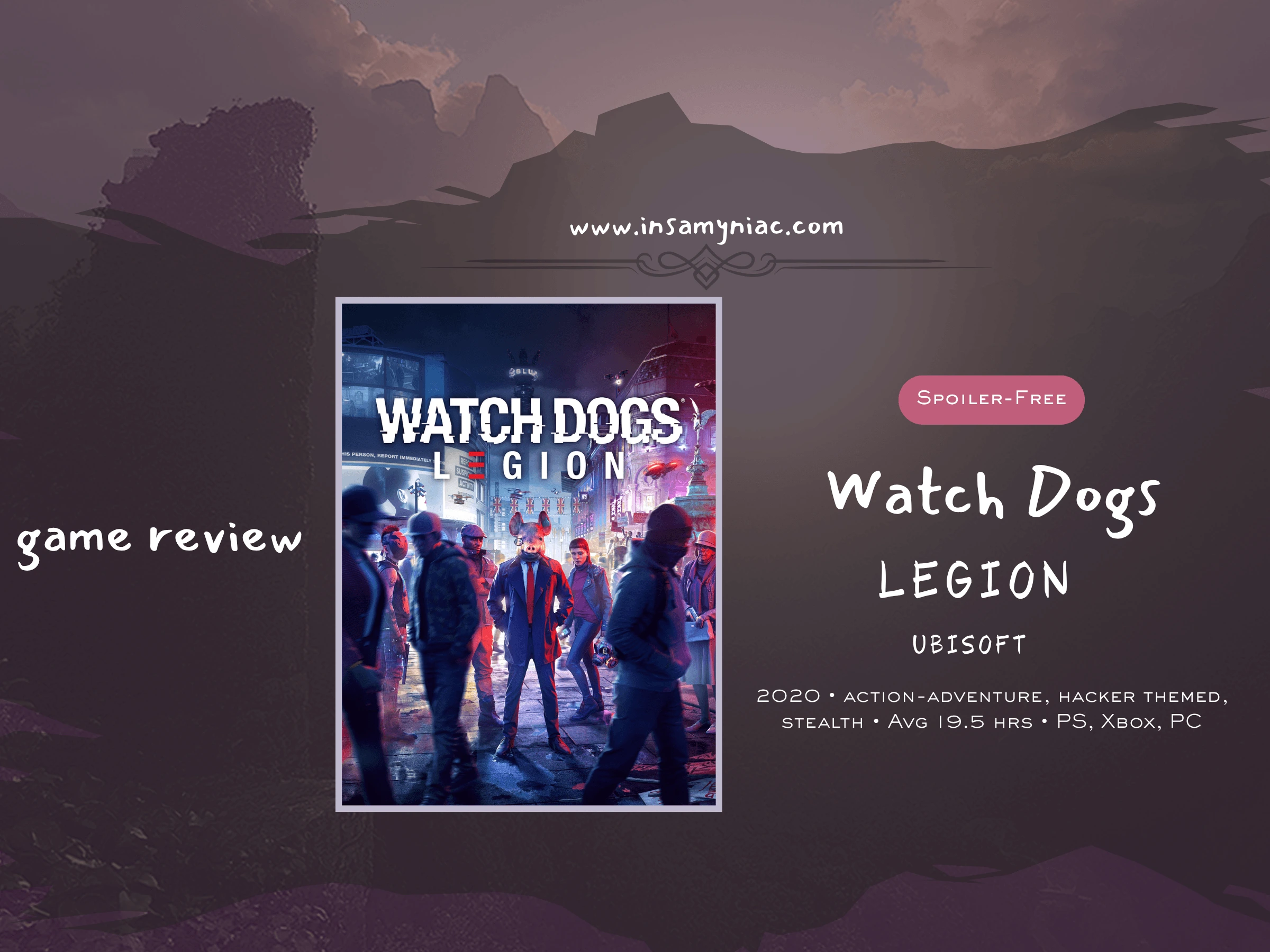 Watch Dogs Legion by Ubisoft Game Review Header image