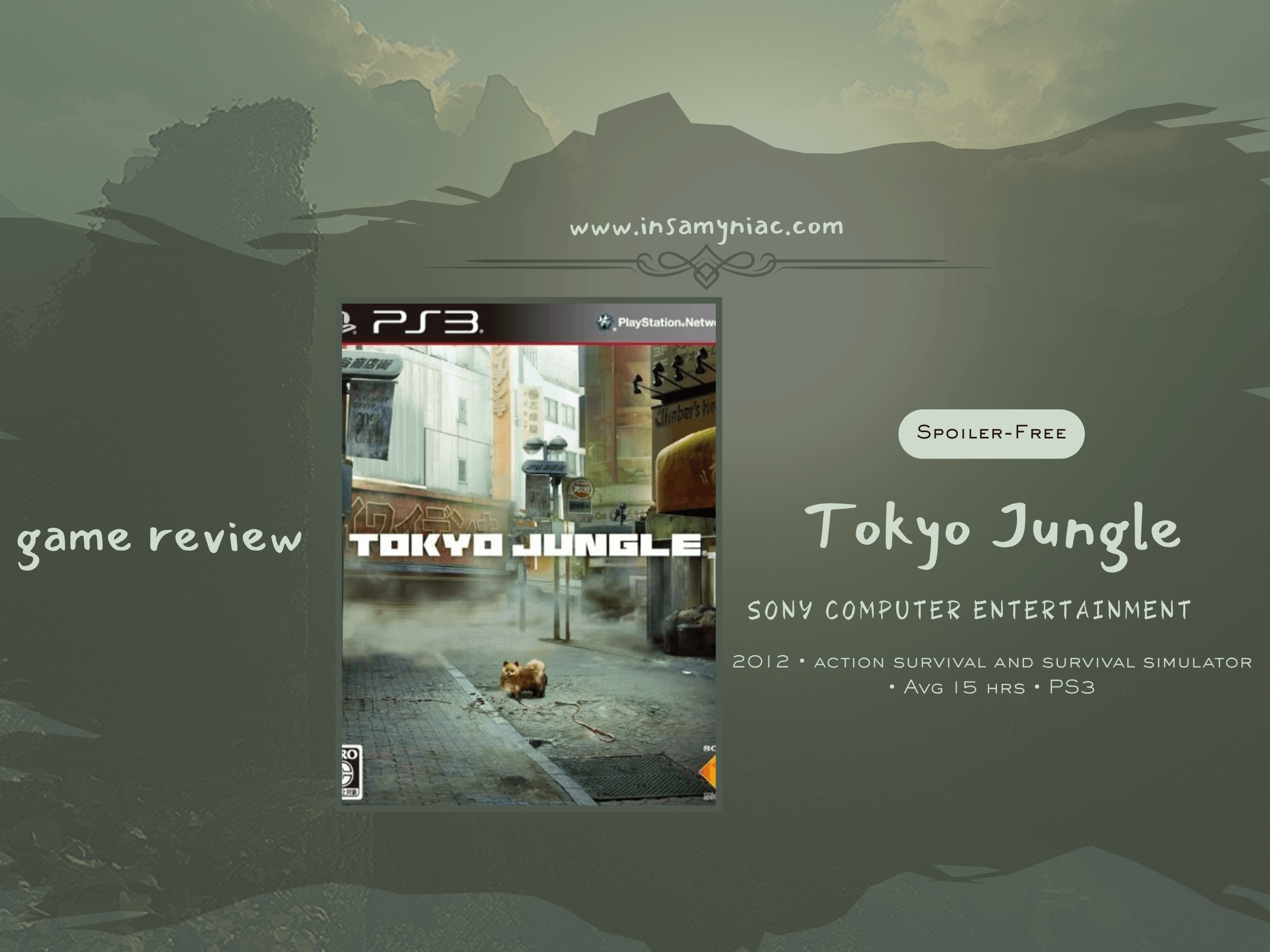 Tokyo Jungle (Sony Computer Entertainment, PS3) Game Review 1 Tokyo Jungle PS3 Game Review